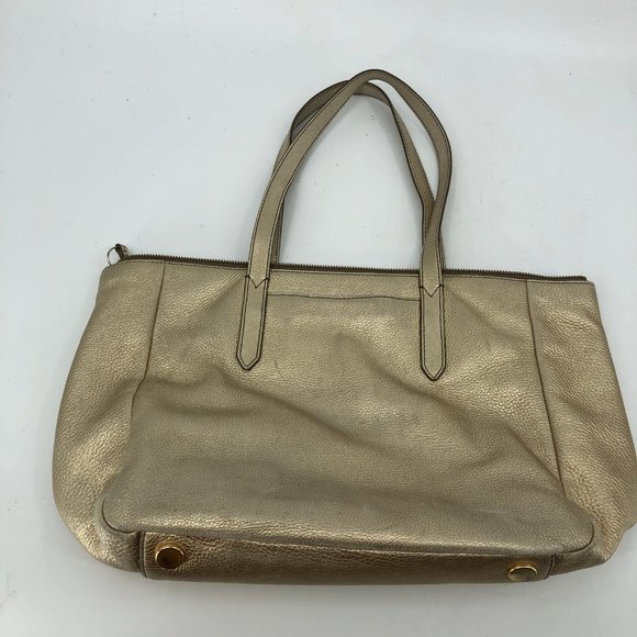 Fossil Gold Tote Shoulder Bag | Medium Size, Leather - Picture 7 of 7